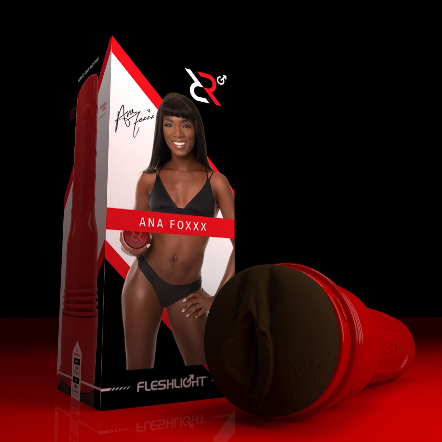 Ana Foxxx Fleshlight packaging with her Ricky's Room Stroker